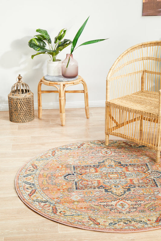 Cantera Tusk Multicolor Round Rug