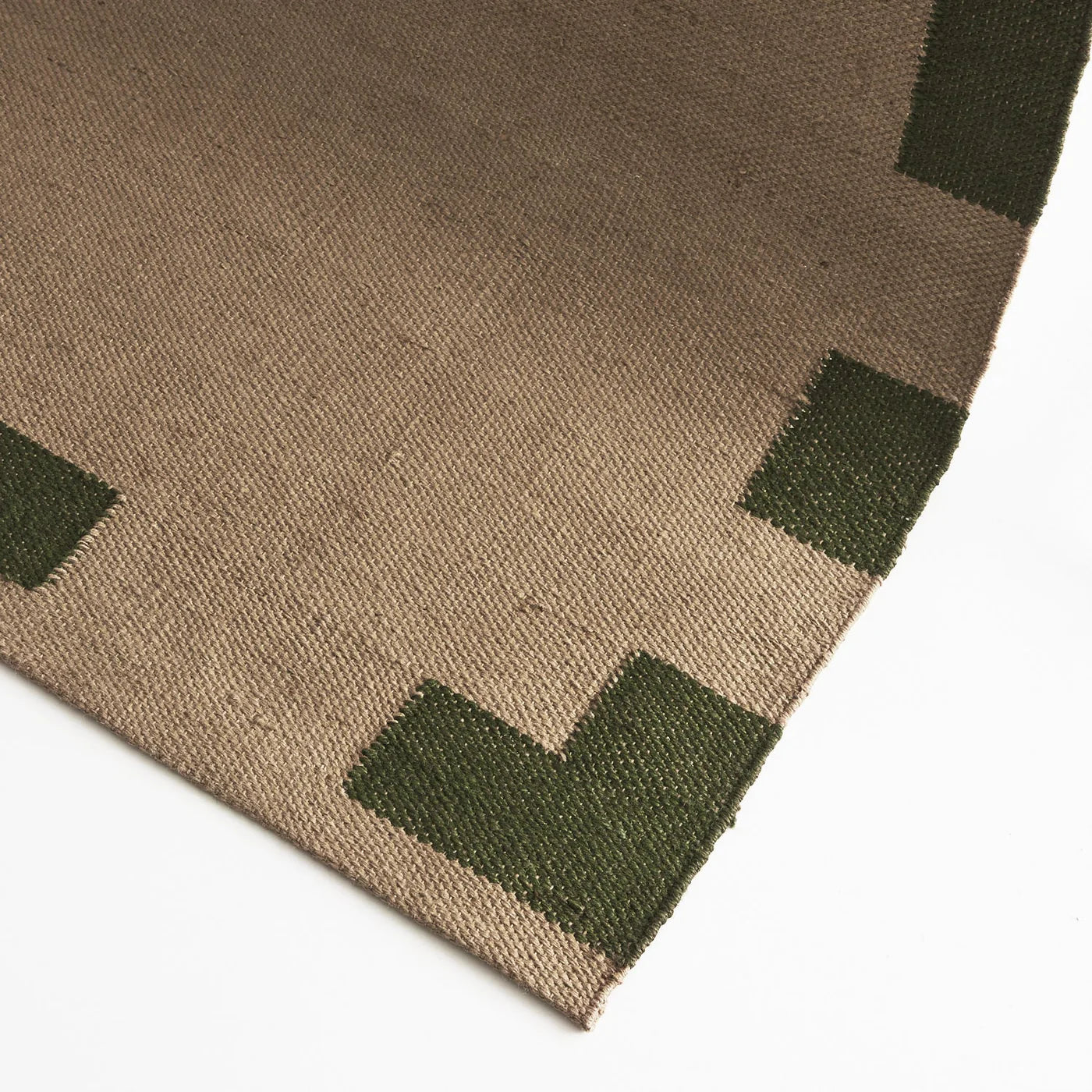 Naro Brown Green Jute Rug