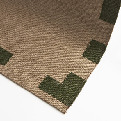 Naro Brown Green Jute Rug