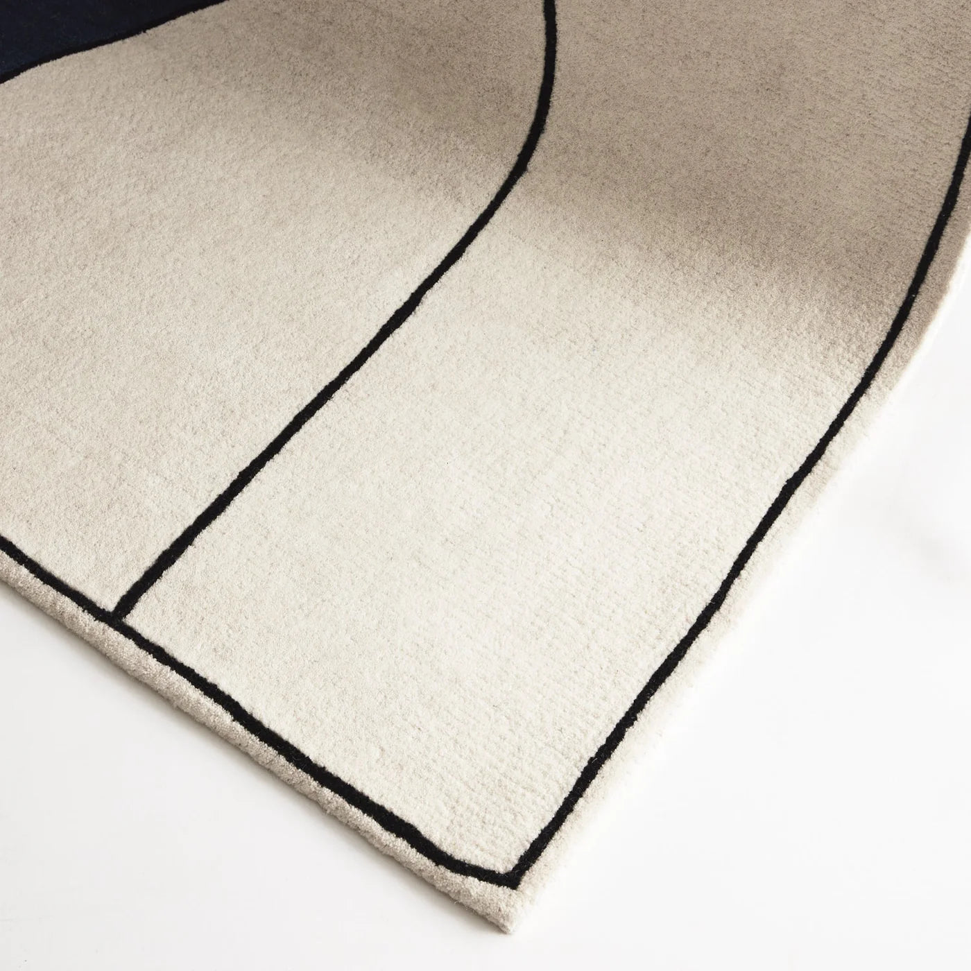 Como Blue Designer Wool Rug