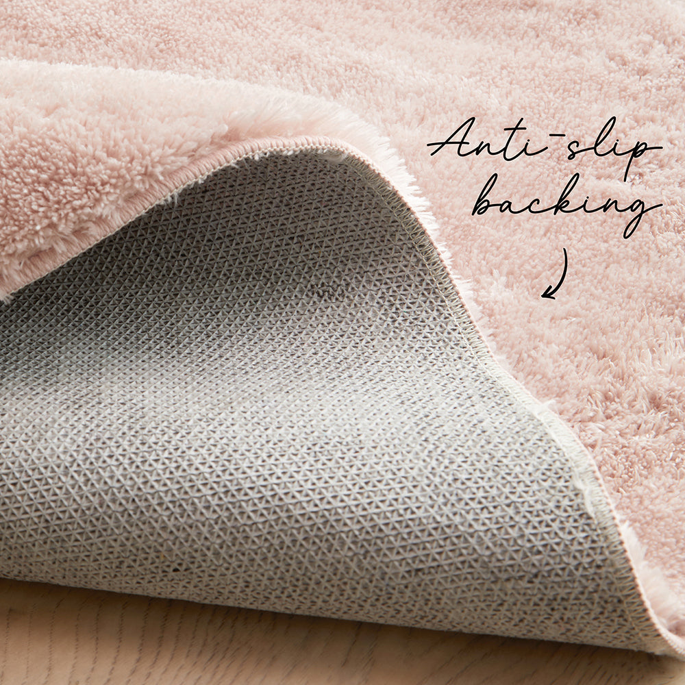 Confetta Rose Pink Washable Rug