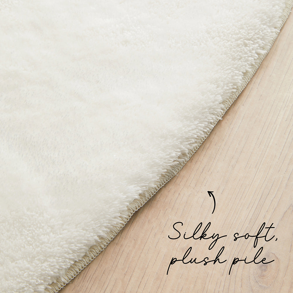 Confetta Snow White Washable Rug