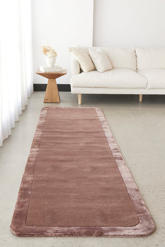 Corvelle Natural Brown Wool Runner Rug