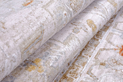 Luxor Beige Brown Traditional Rug