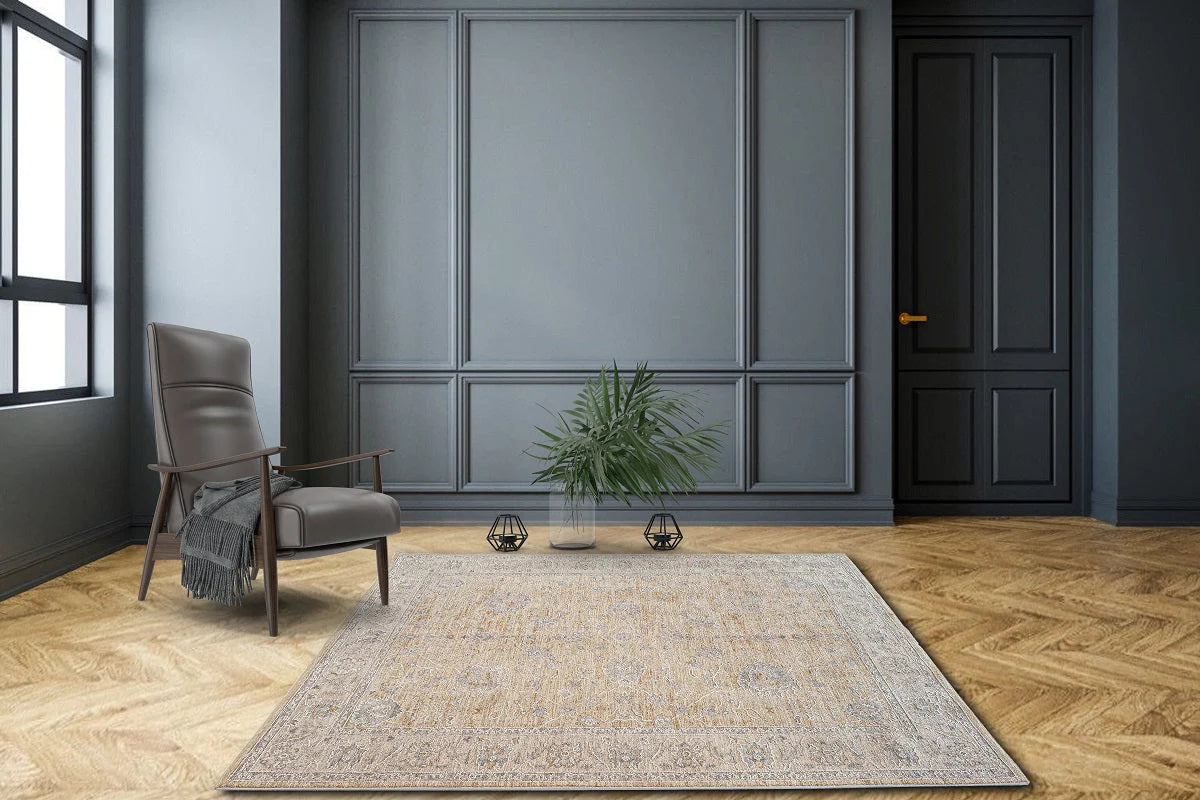 Luxor Brown Floral Rug