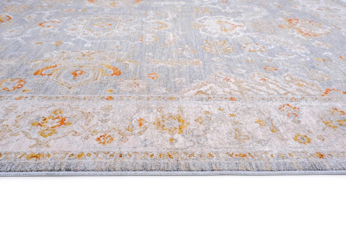 Luxor Brown Blue Transitional Rug