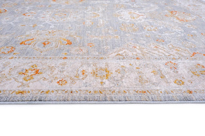 Luxor Brown Blue Transitional Rug