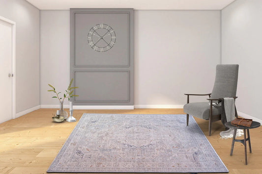 Luxor Brown Grey Traditional Rug