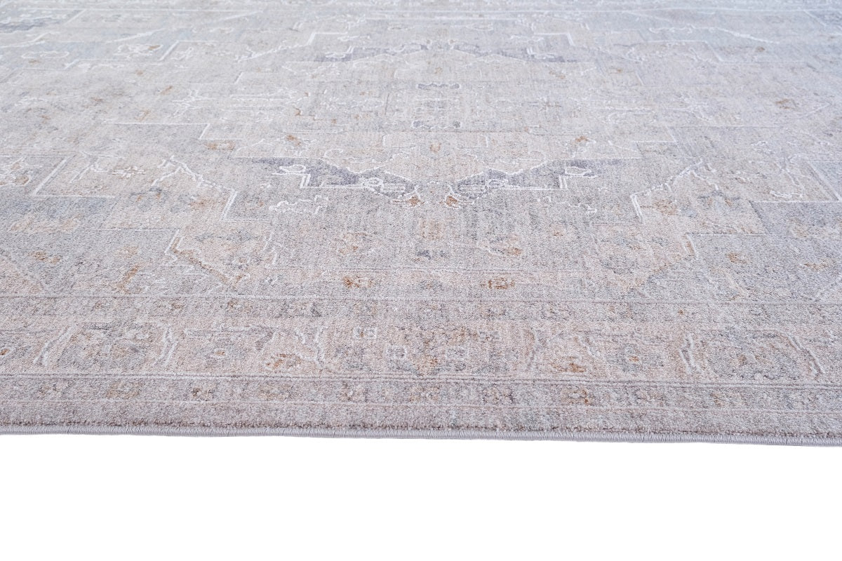 Luxor Brown Grey Traditional Rug
