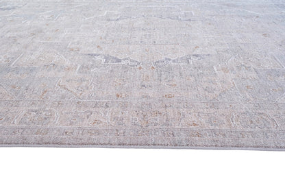 Luxor Brown Grey Traditional Rug