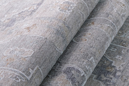 Luxor Brown Grey Traditional Rug