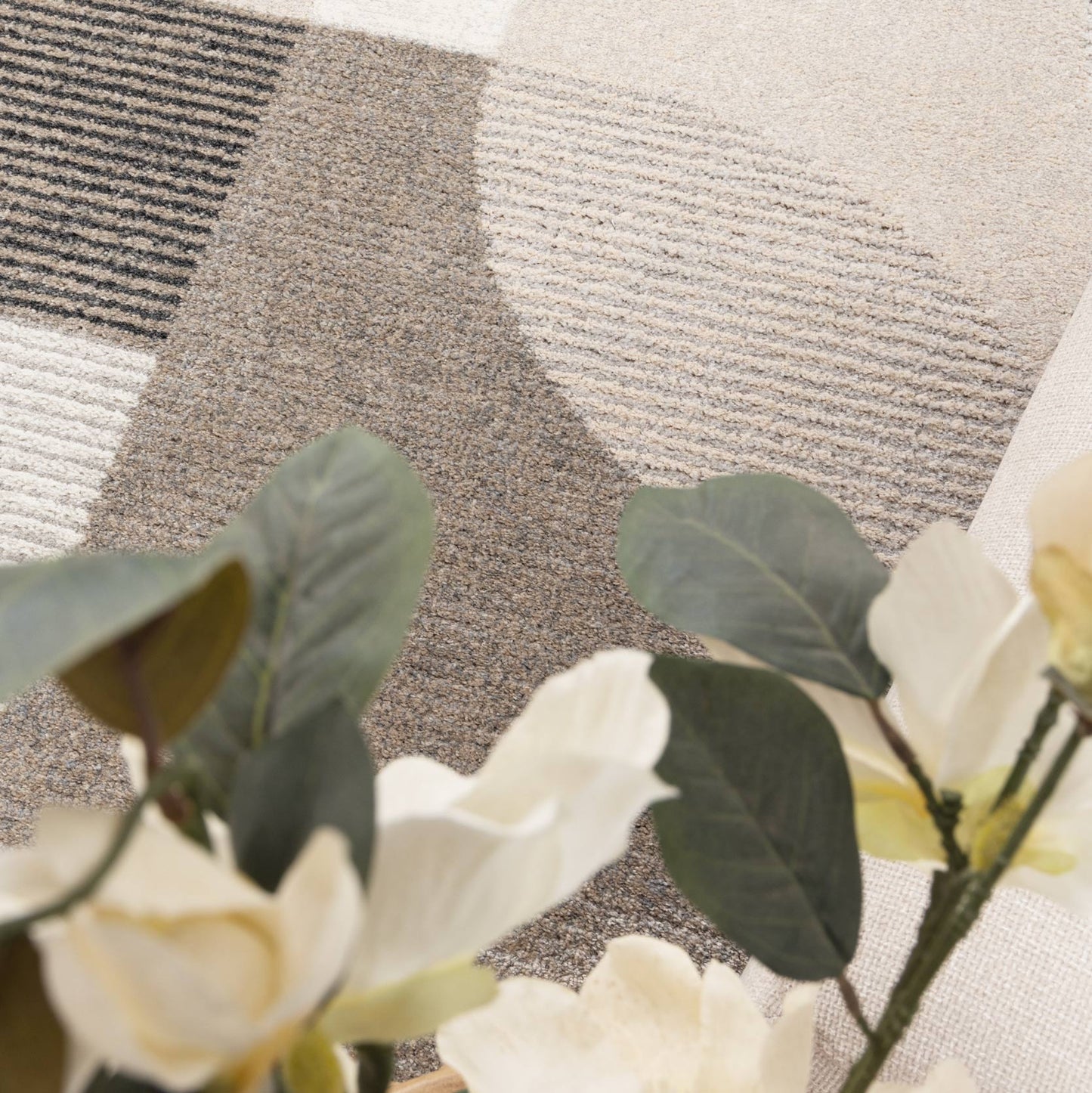 Dandy Modern Beige Brown Rug