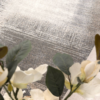 Dandy Grey Beige Lines Rug