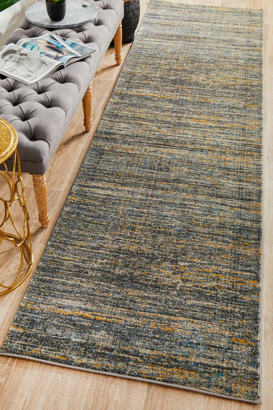 Nocturne Slate Multicolor Runner Rug