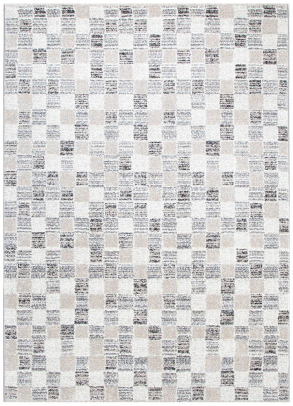 Dandy Beige Checkered Rug ‚Äö√Ñ√Æ polypropylene rug, designer neutral, Haus & Harbour