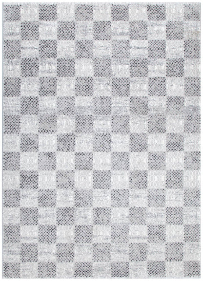 Dandy Ivory Grey Checkered Rug ‚Äö√Ñ√Æ polypropylene rug, soft neutral, Haus & Harbour