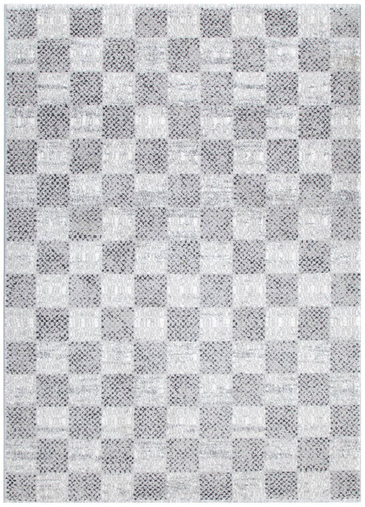 Dandy Ivory Grey Checkered Rug ‚Äö√Ñ√Æ polypropylene rug, soft neutral, Haus & Harbour