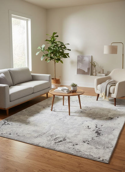 Evara Ivory Grey Rug