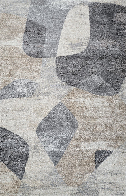 Evara Modern Grey Beige Rug
