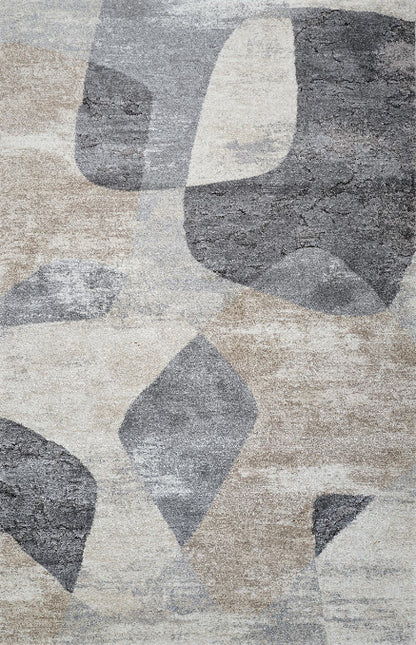 Evara Modern Grey Beige Rug