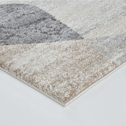 Evara Modern Grey Beige Rug