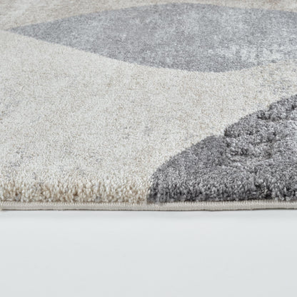 Evara Modern Grey Beige Rug