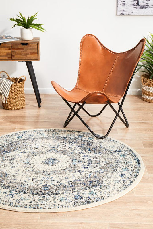 Pietra White Round Rug