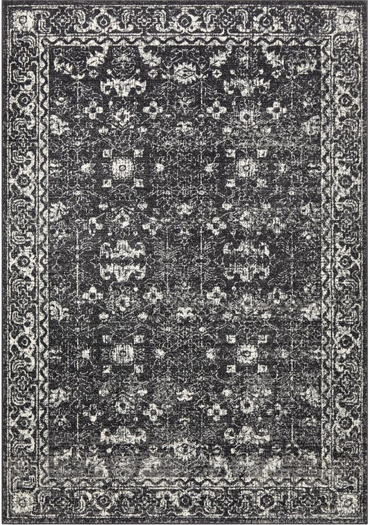 Pietra Charcoal Black Rug