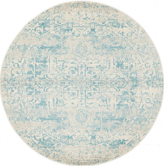 Pietra White and Blue Rug