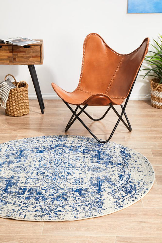 Pietra White Navy Rug