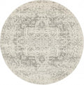 Pietra White Silver Round Rug