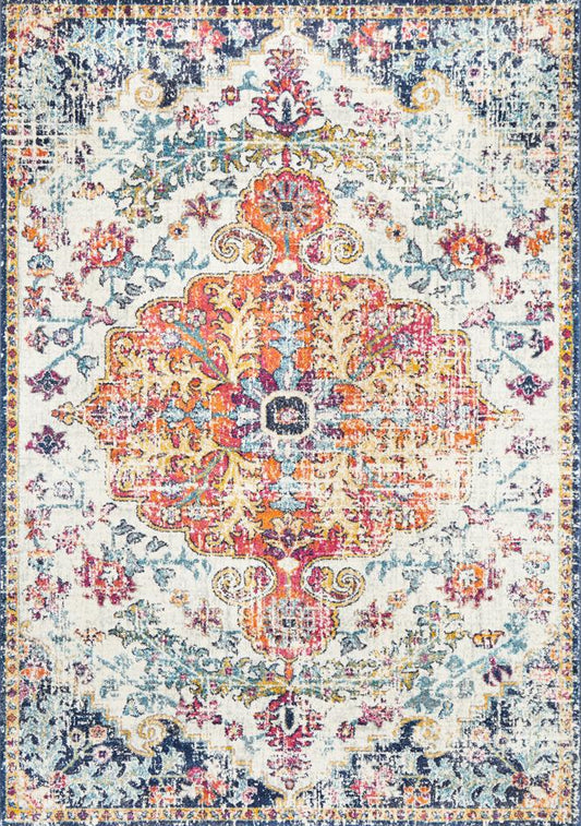 Pietra Chalk White Multicolor Rug
