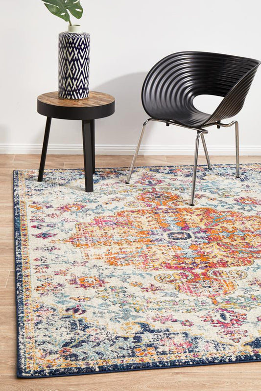 Pietra Chalk White Multicolor Rug