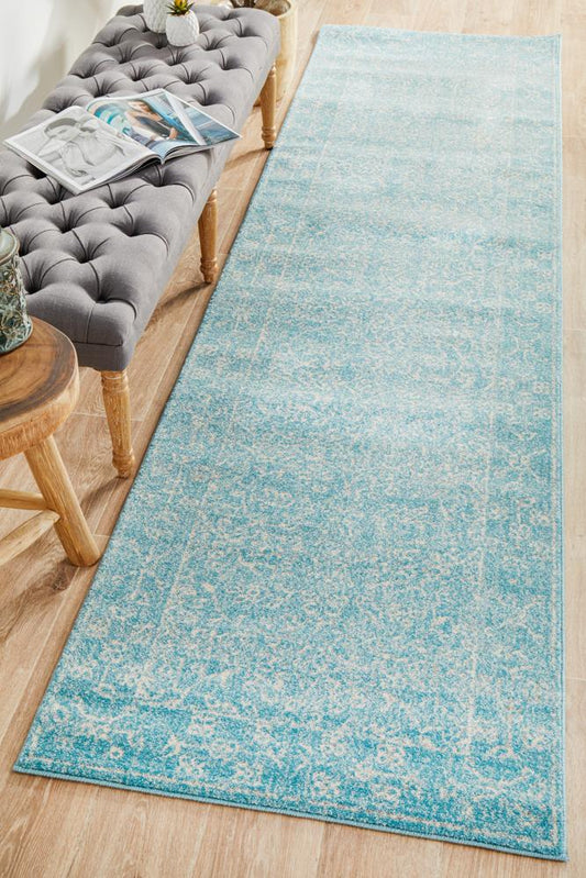 Pietra Cobalt Blue Runner Rug
