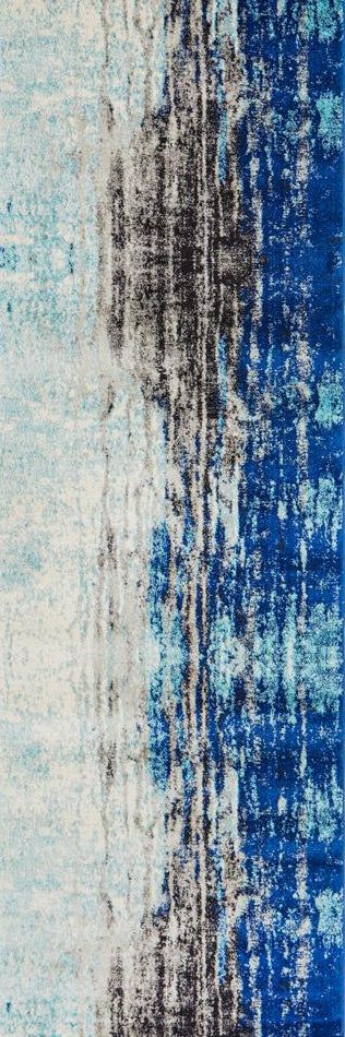Pietra Sapphire Blue Runner Rug