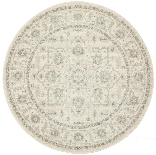Pietra Snow White Round Rug