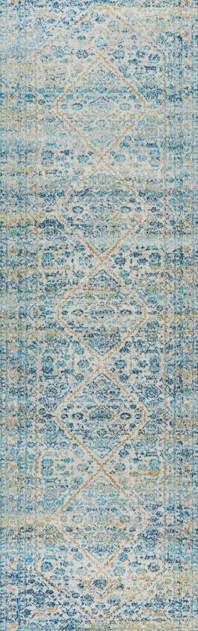 Pietra Mercury Blue Runner Rug