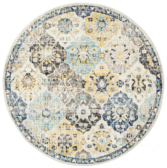 Pietra Multicolor Round Rug