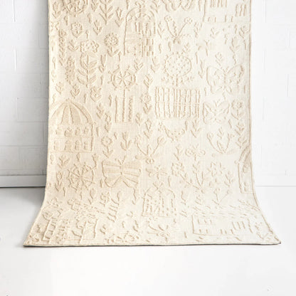 Luna Ivory Wool Kids Rug