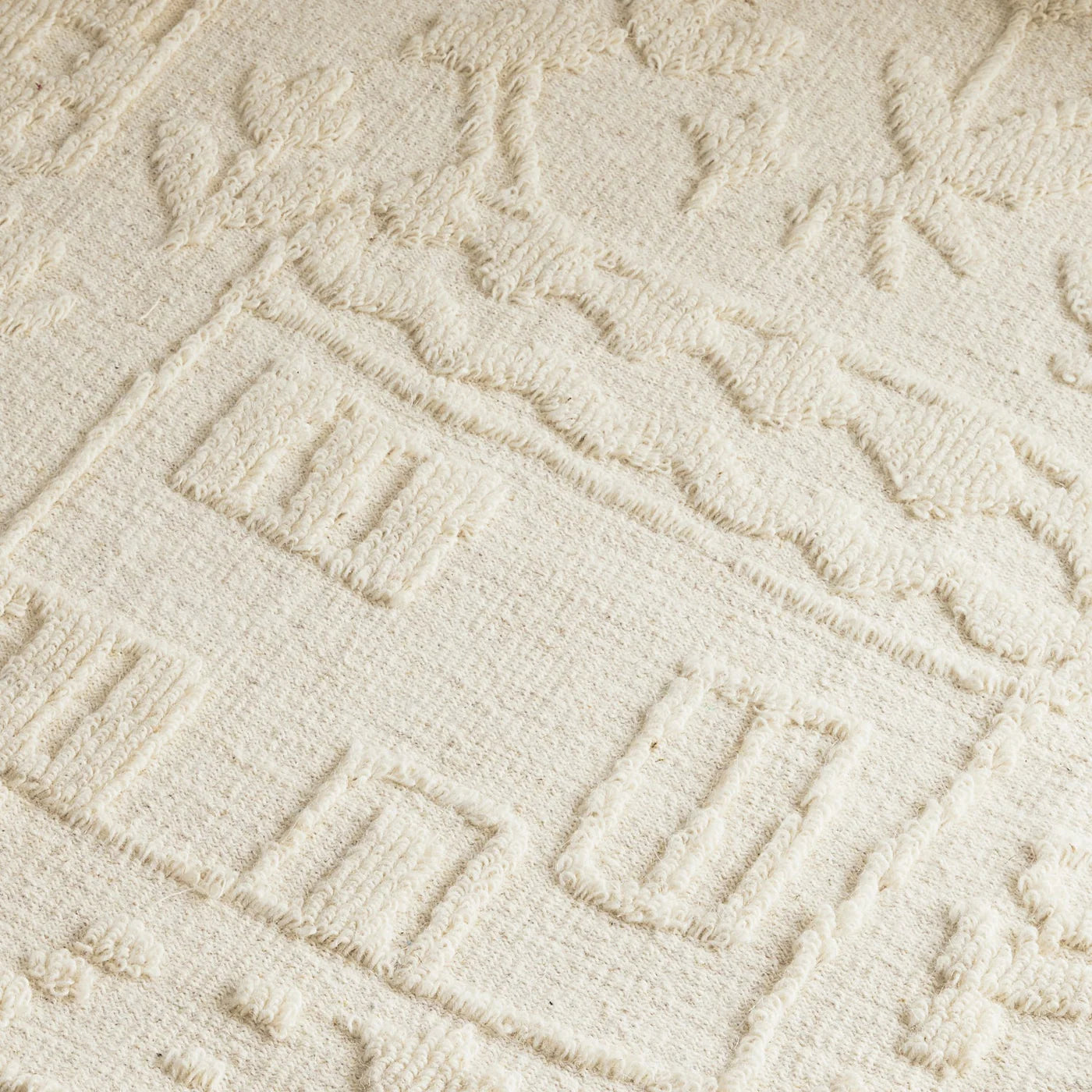 Luna Ivory Wool Kids Rug