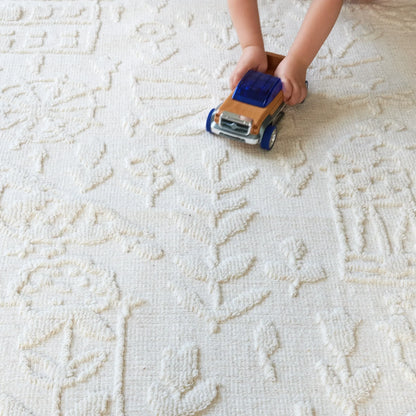 Luna Ivory Wool Kids Rug