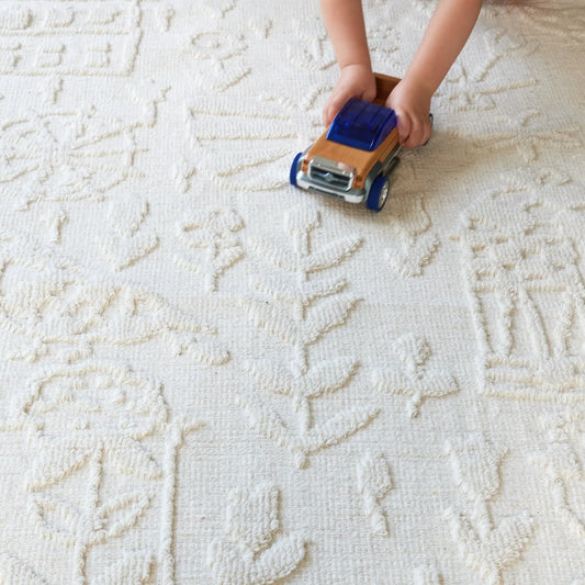 Luna Ivory Wool Kids Rug