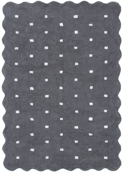Dream Grey Kids Rug ‚Äö√Ñ√Æ cotton kids rug, soft, durable, playroom-safe, Haus & Harbour