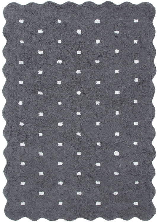 Dream Grey Kids Rug ‚Äö√Ñ√Æ cotton kids rug, soft, durable, playroom-safe, Haus & Harbour