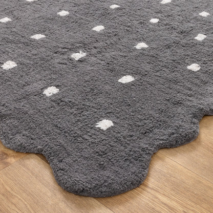 Dream Grey Round Kids Rug