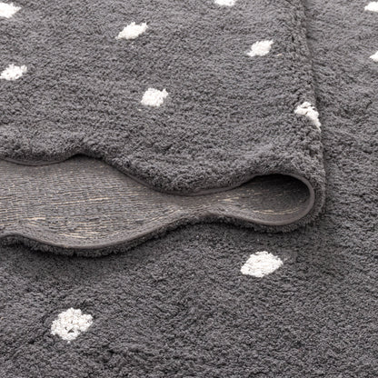 Dream Grey Round Kids Rug