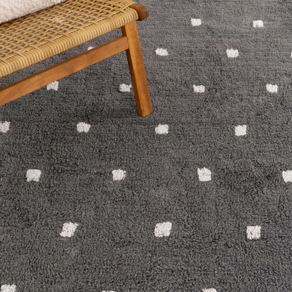 Dream Grey Round Kids Rug