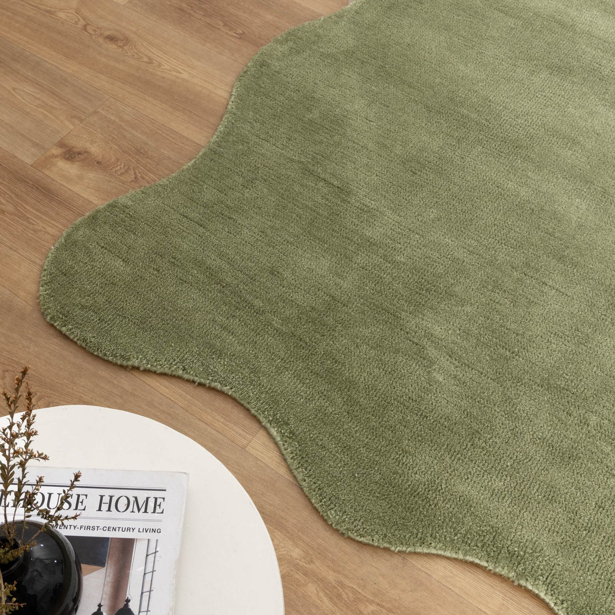 Ondella Green Round Rug