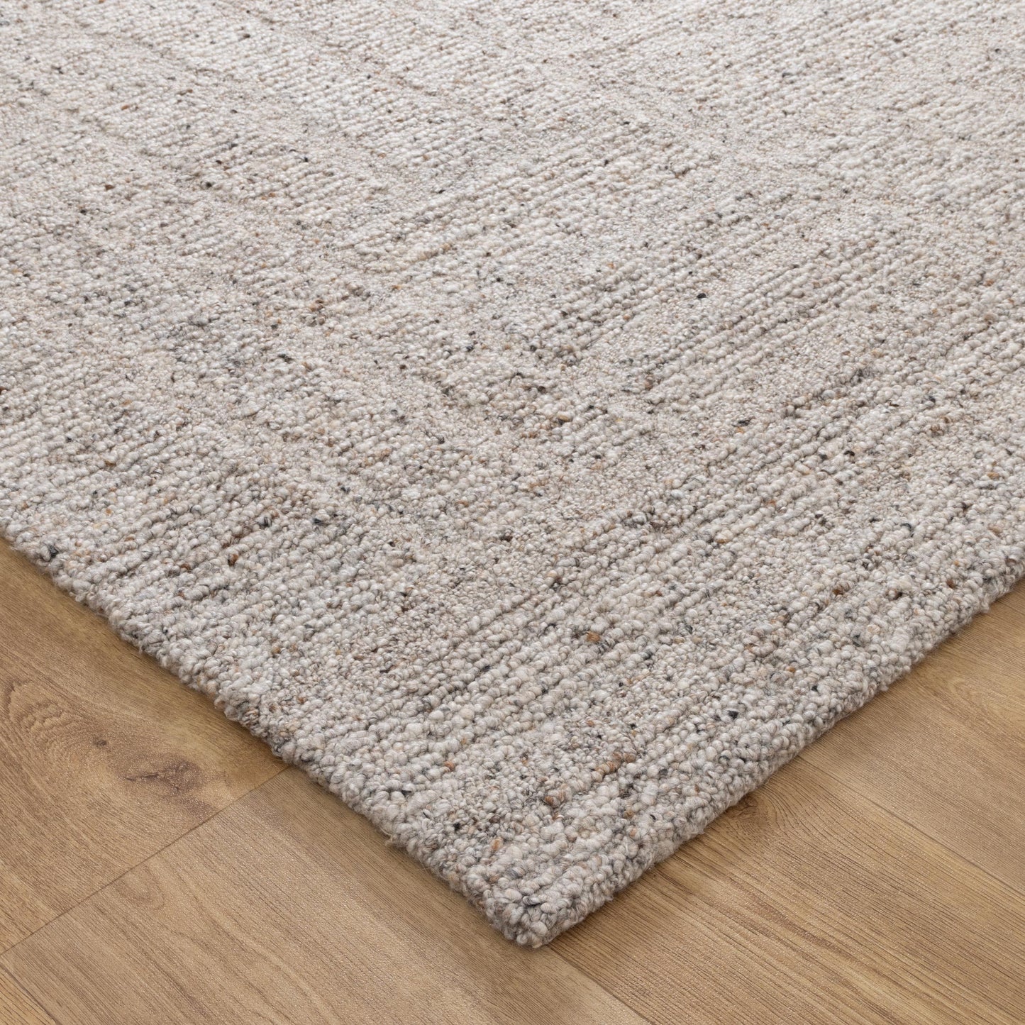 Serenity Grey Beige Wool Rug