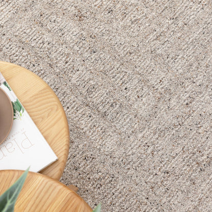 Serenity Grey Beige Wool Rug